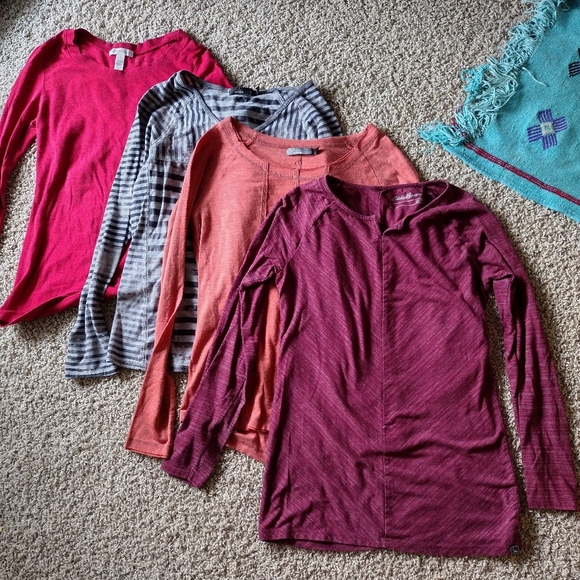 Prana Tops - 4 activate long sleeve shirts Prana Eddie Bauer